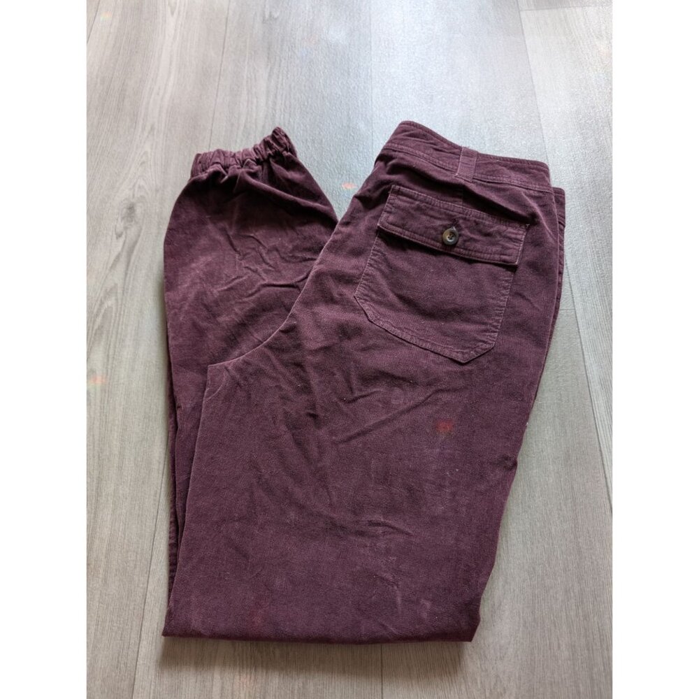 Vintage Boden Burgundy Corduroy Pants With Elastic Cuffs 8L